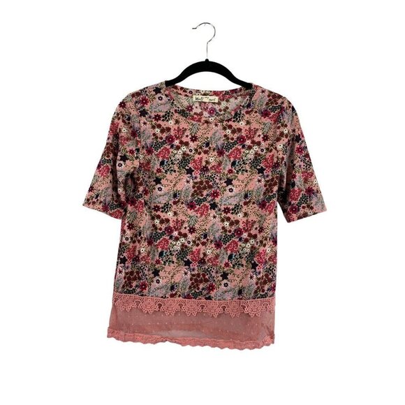 Wall Flowers Tops - Wall Flowers Women's Floral Pink Top